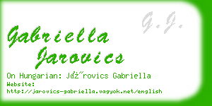 gabriella jarovics business card